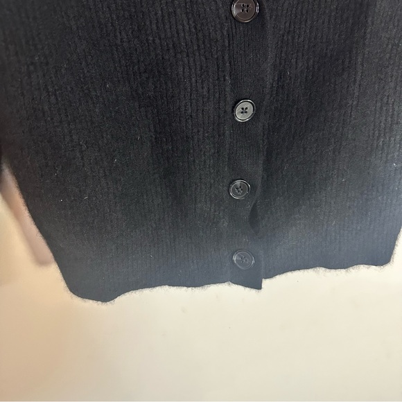 Quince 100% Cashmere Black Button Front Cardigan Sweater S - Picture 8 of 16